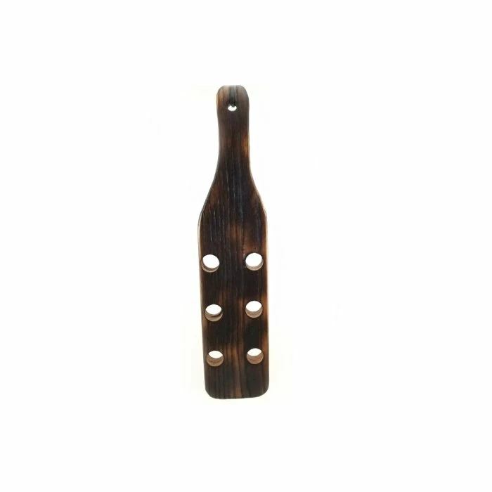 Stockroom Leather Wrapped Wooden 2-in-1 Paddle 4 Stockroom Leather Wrapped Wooden 2-in-1 Paddle - Image 2