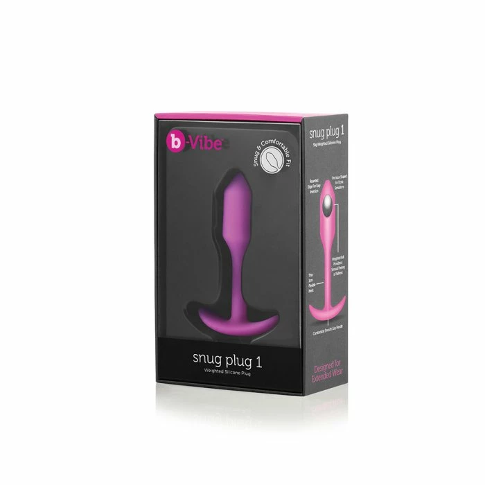 B-Vibe Snug Plug 1 Weighted Silicone Butt Plug 7 B-Vibe Snug Plug 1 Weighted Silicone Butt Plug - Image 5