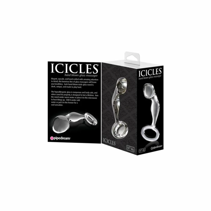 Pipedream Icicles No. 46 G Spot Glass Plug 4 Pipedream Icicles No. 46 G Spot Glass Plug - Image 2