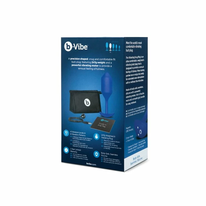 B-Vibe Snug Plug Vibrating Large Silicone Weighted Butt Plug 8 B-Vibe Snug Plug Vibrating Large Silicone Weighted Butt Plug - Image 6