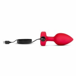 B-Vibe Medium Vibrating Heart Rechargeable Remote-Controlled Butt Plug With Heart-Shaped Jewel Base -Vibrators Sales Store b vibe medium vibrating heart 5 spectrum boutique