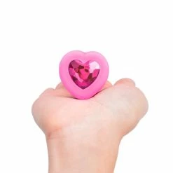 B-Vibe Small Vibrating Heart Rechargeable Remote-Controlled Butt Plug With Heart-Shaped Jewel Base -Vibrators Sales Store b vibe small vibrating heart 4 spectrum boutique