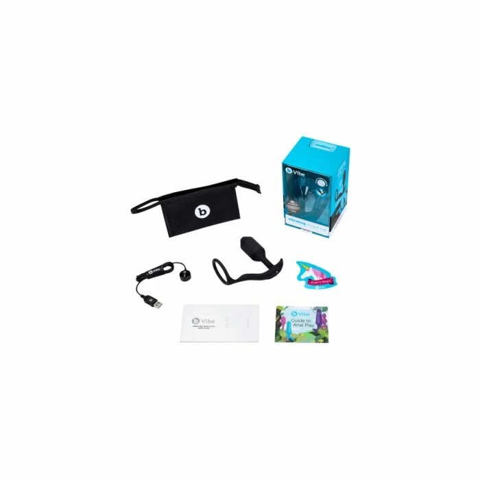 B-Vibe Vibrating Medium Snug & Tug Weighted Plug And Ring 6 B-Vibe Vibrating Medium Snug & Tug Weighted Plug And Ring - Image 4