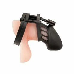 Electric Eel Blue Line Silicone Lockable Chastity Cage -Vibrators Sales Store blue line silicone chastity cage 2 spectrum boutique