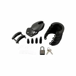 Electric Eel Blue Line Silicone Lockable Chastity Cage -Vibrators Sales Store blue line silicone chastity cage 3 spectrum boutique