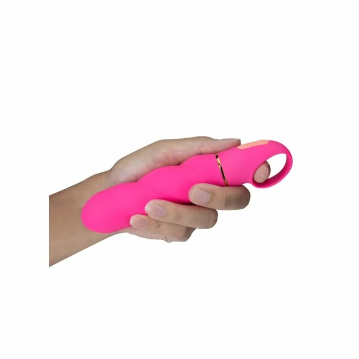 Blush Novelties Blush Aria Amazing AF Twisted Silicone Vibrator With Loop Handle 5 Blush Novelties Blush Aria Amazing AF Twisted Silicone Vibrator With Loop Handle - Image 3