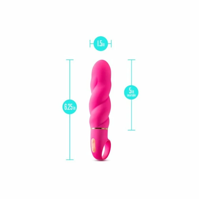 Blush Novelties Blush Aria Amazing AF Twisted Silicone Vibrator With Loop Handle 6 Blush Novelties Blush Aria Amazing AF Twisted Silicone Vibrator With Loop Handle - Image 4