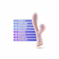 Blush Novelties Blush Lush Isabelle Rechargeable Silicone Air Pulse Dual Stimulation Rabbit Vibrator -Vibrators Sales Store blush lush isabelle 7 spectrum boutique