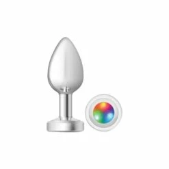 Viben Cheeky Charms Silver Teardrop Luminous Light Up Butt Plug