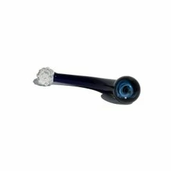 Crystal Delights Galaxy Cobalt Curve With Galaxy Marble Glass Dildo