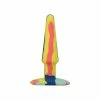 Doc Johnson A-Play Groovy 5 Inch Silicone Tie Dye Anal Plug -Vibrators Sales Store doc johnson a play groovy 5 inch main rainbow spectrum boutique 1