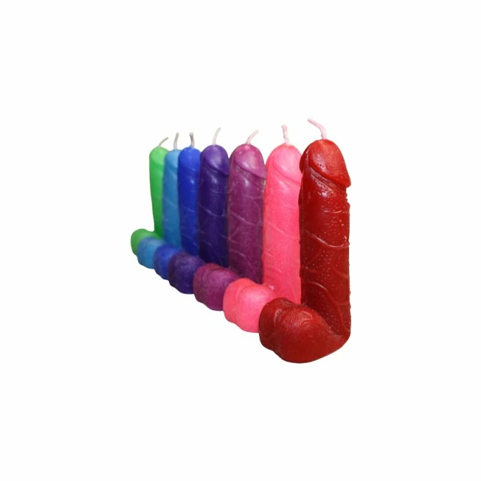 Agreeable Agony Flaming Hot Dicks Blacklight Reactive Wax Play Candle
