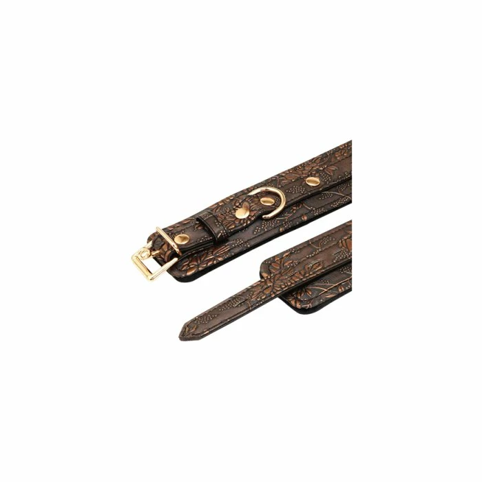 Spartacus Floral Print Ankle Restraints With Faux Fur Lining - Image 3