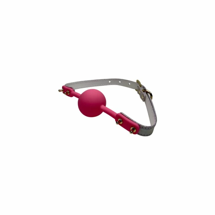 Holographic Bondage Holographic Vegan Leather Ball Gag 3 Holographic Bondage Holographic Vegan Leather Ball Gag