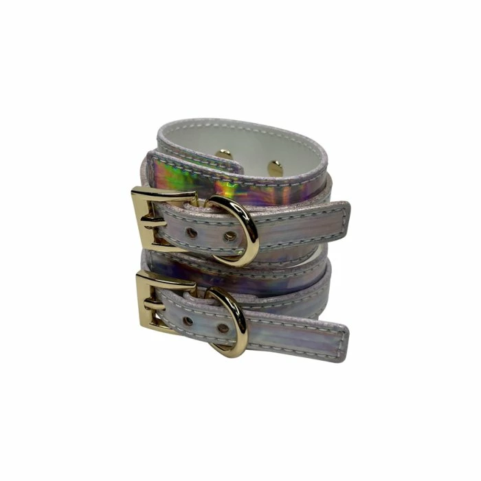 Holographic Bondage Holographic Wrist Cuffs & Connector Chain 5 Holographic Bondage Holographic Wrist Cuffs & Connector Chain - Image 3