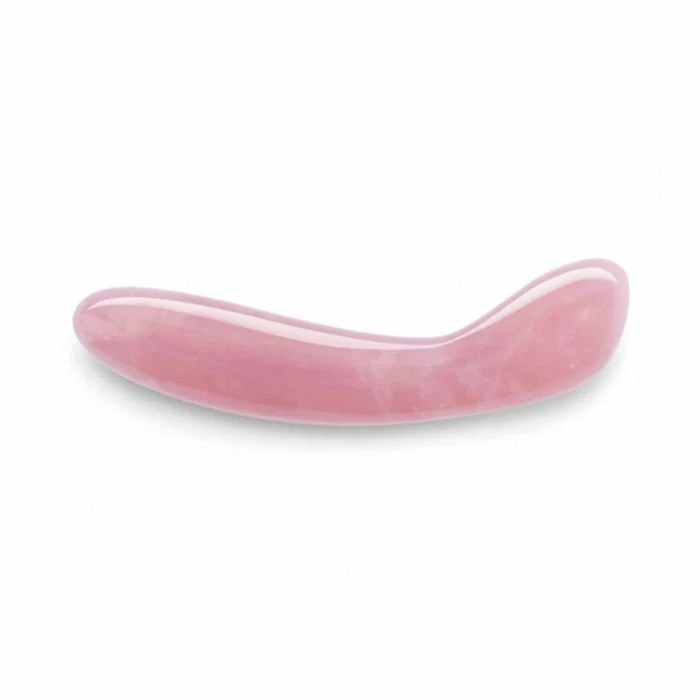 Le Wand Crystal G Wand Rose Quartz Curved Dildo