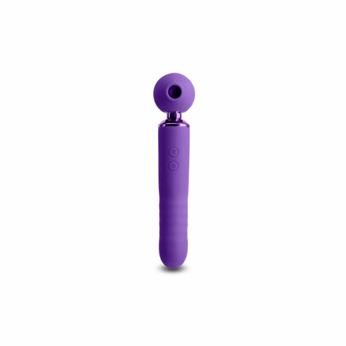 NS Novelties Revel Fae Rechargeable Triple-Function Silicone Thruster Air Pulse And Thumping Mini Wand Vibrator