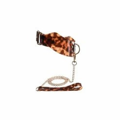 Sincerely, Sportsheets Amber Tortoiseshell Adjustable Collar With Leash
