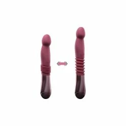Blush Novelties Temptasia Trixie Handheld Thrusting G-Spot Curved Smooth Dildo With Handle -Vibrators Sales Store temptasia trixie thrusting dildo 2 spectrum boutique